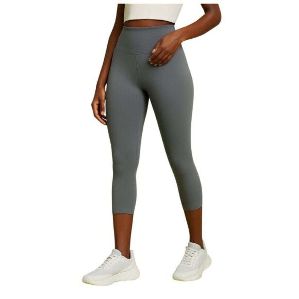 Girlfriend Collective Gray Cropped‎ Leggings High Rise Women’s Size Small Pocket